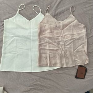 2 satin cami top, never worn